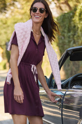 Winetasting Short Sleeve Performance Jersey Alcott Golf Dress